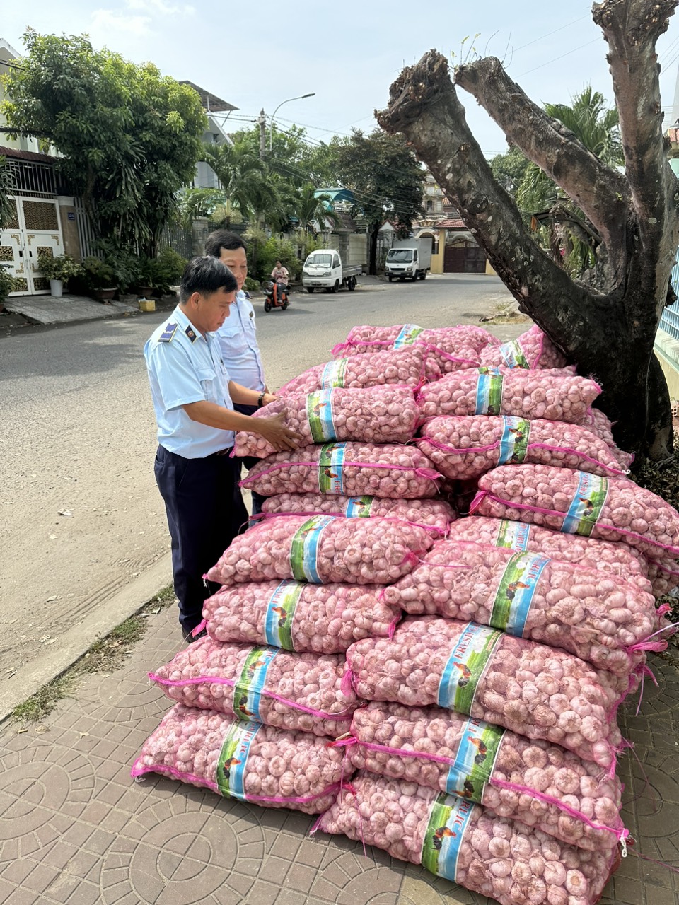 Kiên Giang: Thu giữ số lượng lớn củ tỏi xuất xứ nước ngoài, không có nhãn phụ bằng tiếng Việt Nam.