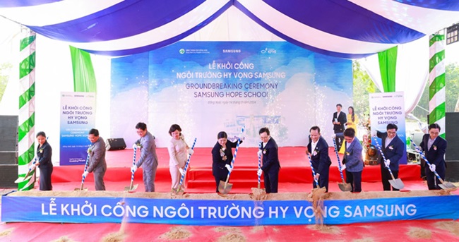 Bình Phước: Khởi công “Ngôi trường Hy vọng” thứ 5 của Samsung tại Việt Nam 