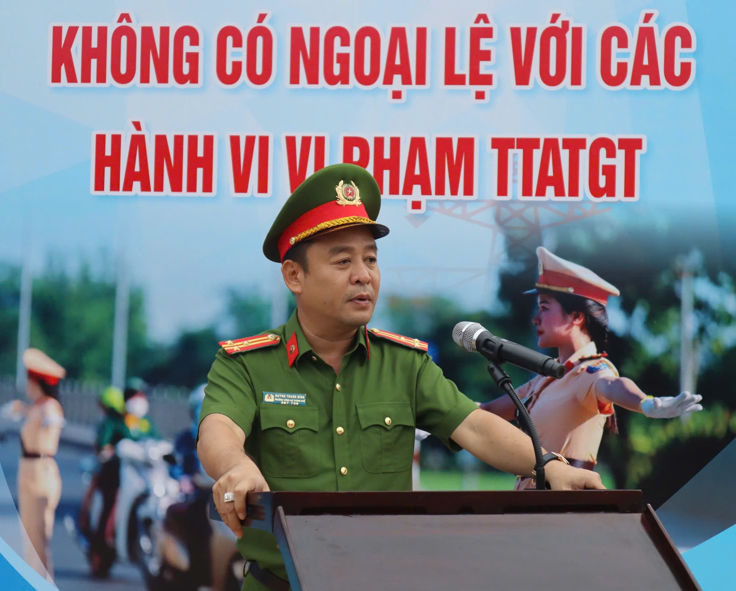 Thượng tá Huỳnh Thanh Bình, Trưởng Công an TP. Buôn Ma Thuột quán triệt tinh thần 