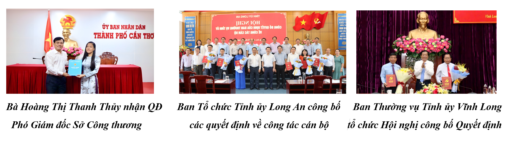 Lãnh đạo một số tỉnh, thành Tây Nam Bộ trao quyết định về công tác cán bộ